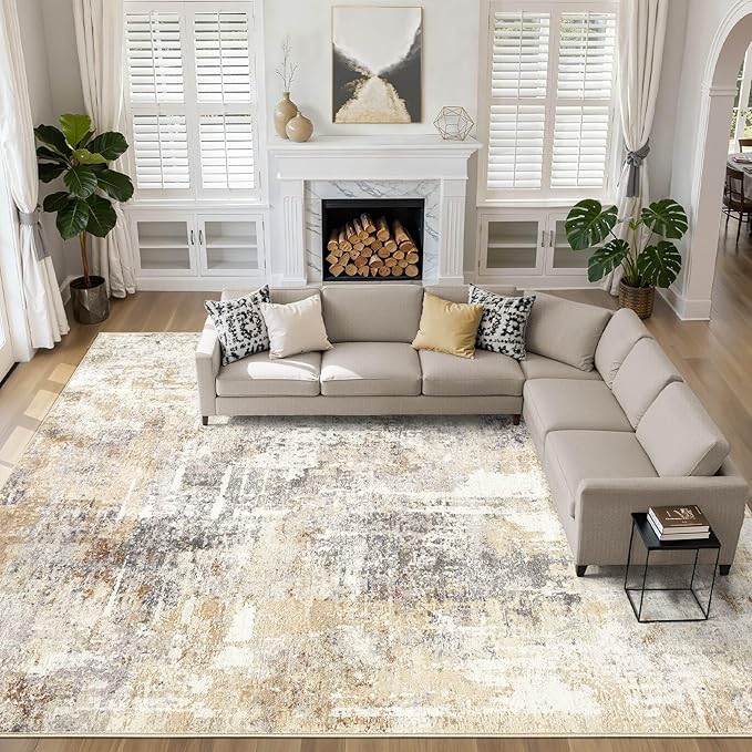 LOONGRUG 10x14 Area Rugs Washable Large Neutral Modern Living Room Rug | by LOONGRUG