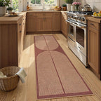 Lahome Modern Rainbow Easy Jute Entryway Rug, Washable Kitchen Runner Rug | - Image 3