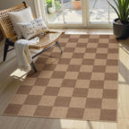 Lahome Checkered Easy Jute 3x5 Outdoor Rug, Washable Rugs - Image 8
