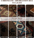 Rustic Cabin Area Rug 4x6, Machine Washable Lodge Bear Rug, Non-Slip Low Pile - Image 3