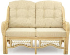 Malibu Lounge Loveseat Natural Color, Sofa Natural Rattan Wicker Handmade Design - Image 3