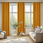 MIULEE Blackout Curtains for Bedroom 2 Panel 40x84 Inch Long Mustard Yellow | - Image 6