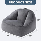 HUGHEAVEN Big Bean Bag Chairs for Adults, Giant Bean Bag Chair for Adults and - Image 2