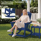 Outdoor Oversized Adirondack Rocking Chairs, All Weather HDPE Patio Rocking - Image 6