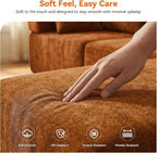 MONVANE 141" U Shaped Cloud Sectional Couch - Image 8