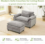 Oprisen 53" Modular Sectional Sofa, Comfy Cloud Couch Sectional Sofa - Image 7