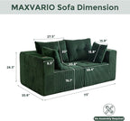 MAXYOYO Modular Sectional Sofa Couch, Loveseat Boneless Cloud Couch - Image 2