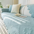 Cotton Quilted Dog Couch Cover for Sofa Farmhouse Rustic Embroidery Sectional - Image 6