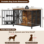 Easycom Foldable Large Dog Crate Furniture, 41.3" Assembly-Free Dog Crates - Image 6