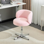 VINGLI Cute Small Swivel Desk Chair Comfy no Wheels, Ergonomic Low-Back Lumbar by VINGLI