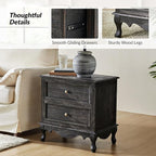 HULALA HOME Solid Wood End Tables Set of 2 - Image 4