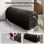 ANARACHON Leather Look Couch Arm Covers Set of 2 Armrest Covers - Image 5