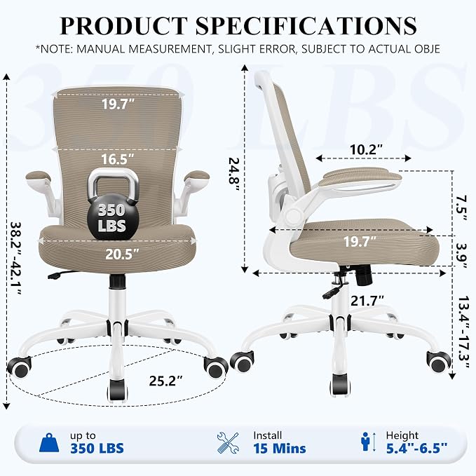 FelixKing Office Chair, Ergonomic Desk Chair Breathable Mesh Chairs Adjustable - Image 3
