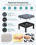 SERWALL Outdoor Ottoman with Cushions - Image 3