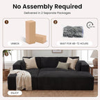 GRUSIGN 106" Oversized Sectional Boneless Sleeper Sofa Bed Couches - Image 4