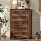 Joaxswe Farmhouse 5 Drawer Dresser - Image 3