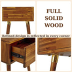 Bme Caden Solid Wood Nightstand/Side Table/End Table, Fully Assembled, - Image 5