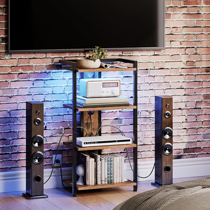 HOOBRO 4-Tier AV Media Stand, Media Console - Image 7