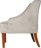 HomePop Swoop Arm Accent Chair, Velvet Grey - Image 6
