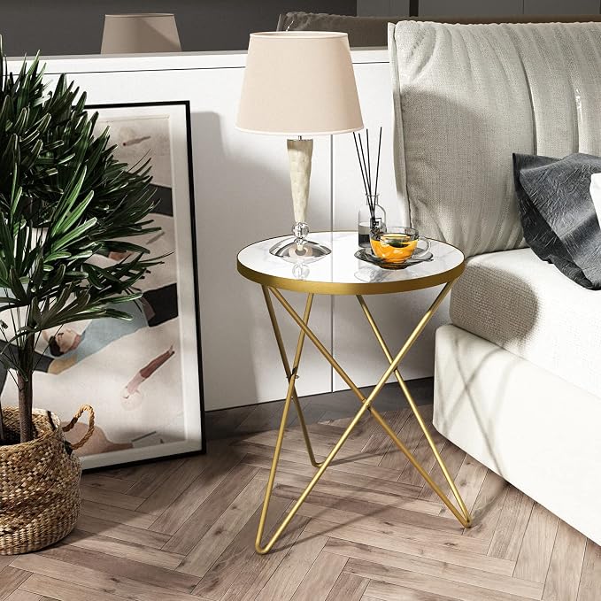 HLR Modern Round Side Table, End Table - Image 8