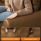 EASE MOOSE 70.6" Faux Leather Loveseat Sofa, Deep Seat Waterproof and - Image 7