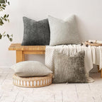 MIULEE Decorative Couch Throw Pillow Covers 20x20 Inch Grey-White 2 Pack | - Image 4