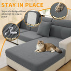 XINEAGE Couch Cushion Covers, Loveseat Sofa Seat Slipcovers - Image 5