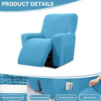 Cupuamon Recliner Chair Covers, Lazy Boy Recliner Covers Stretch Reclining - Image 4