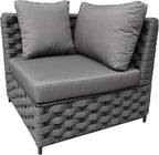 TWT Dark Gray Left Arm Outdoor Sofa, Modular Patio Chair - Image 6