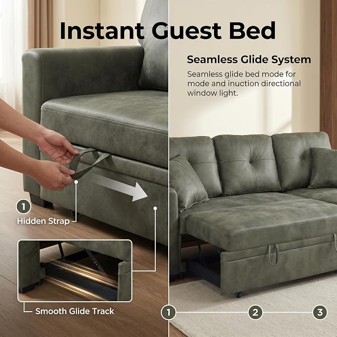 TYBOATLE Convertible Sofa Bed Couch - Image 3