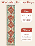 SERISSA 3x14 Washable Non Slip Boho Runner Rug - Image 6