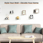 upsimples 6 Pack 6x4 Inches Acrylic Small Shelves, Floating Shelves - Image 2