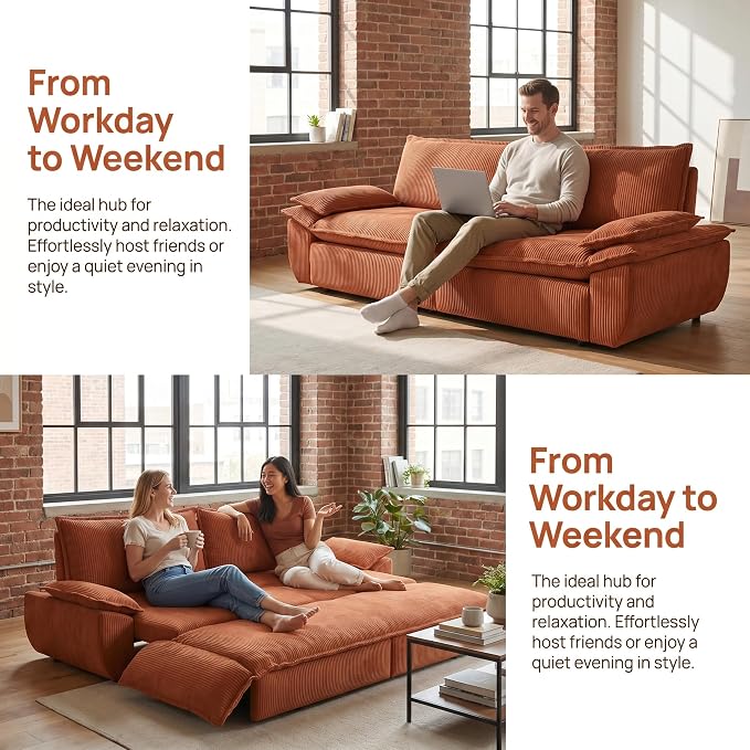 73.2" Sofa Bed Queen, 3-in-1 Pull Out Sofa Bed - Image 8