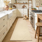 Findosom Washable Runner Rug 2x8, Geometric High-Low Textured Non Slip Hallway - Image 5