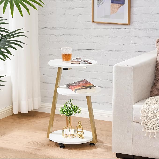 BEWISHOME Round End Table Side Table - Image 2