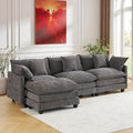 111.4" L-Shaped Cloud Chenille Sofa Sectional Couch by MUDANT