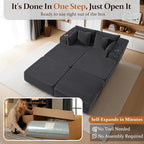 72" Cloud Sectional Couch, Comfort Sleep Sofa - Image 3