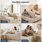 DUMOS 108” Modular Sectional Sofa, Cloud Sectional Couch - Image 5