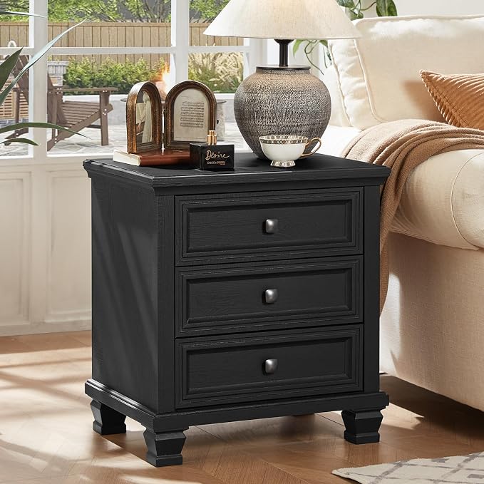 SAVOR LIFE Farmhouse Nightstand Set of 2, Rustic Couch End Table - Image 7