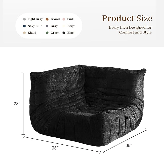 Bean Bag Chair, Memory Foam Bean Bag Chairs - Image 3