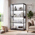 IDEALHOUSE Glass Display Cabinet 4-Tier, Curio Cabinets by IDEALHOUSE