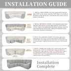 100% Waterproof Sectional Recliner Couch Covers - Image 7