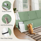 HDCAXKJ 100% Waterproof Reclining Sectional Couch Covers L Shape Recliner Sofa - Image 5