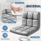Homall Bar Stools Modern PU Leather Adjustable Swivel Barstools, Armless - Image 4