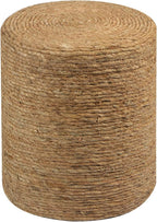 Wimarsbon Natural Seagrass Foot Stool, Hand Weaving Round Ottoman, by Wimarsbon