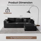 106" Cloud Sectional Boneless Couches - Image 2