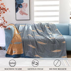 LUTBM Boho Throw Blanket for Bed 100% Cotton Ultra Soft Rustic Quilt Summer - Image 4