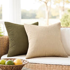 Topfinel Fall Home Decor Rust OliveGreen Throw Pillow Covers 22x22 Inch Set of - Image 2