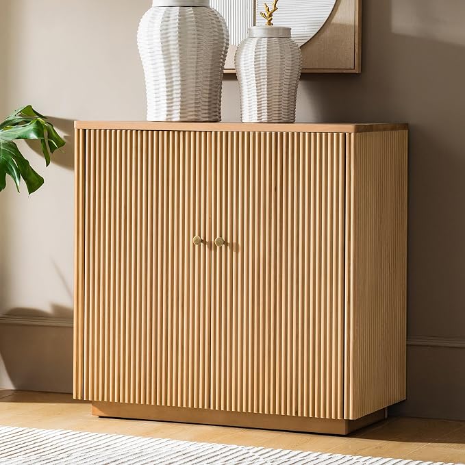 HULALA HOME Solid Wood Sideboard Buffet Cabinet by HULALAHOME