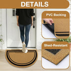 OLANLY Half Circle Front Door Mat, Low Profile Doormat, Stain and Fade Resistant - Image 5